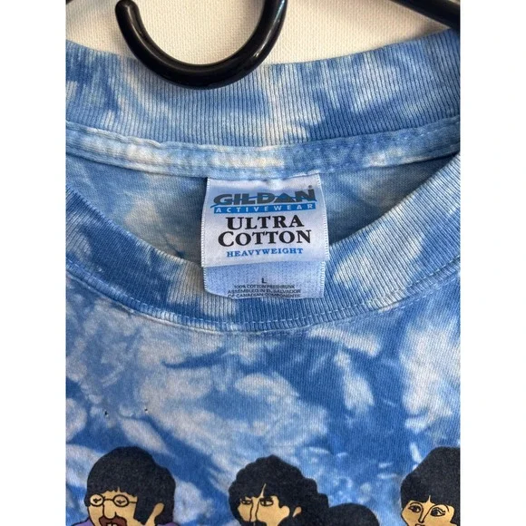 The Beatles Tie Dye T-Shirt Cartoon Band Tee Gildan Large Classic - Picture 4 of 6